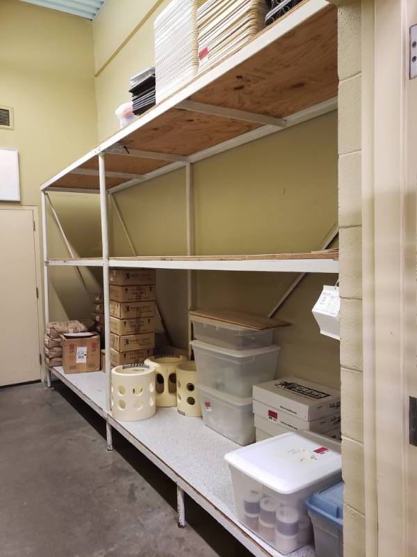 lot 6312 image: 3 Tier Industrial Steel Shelf ( Shelf Only)