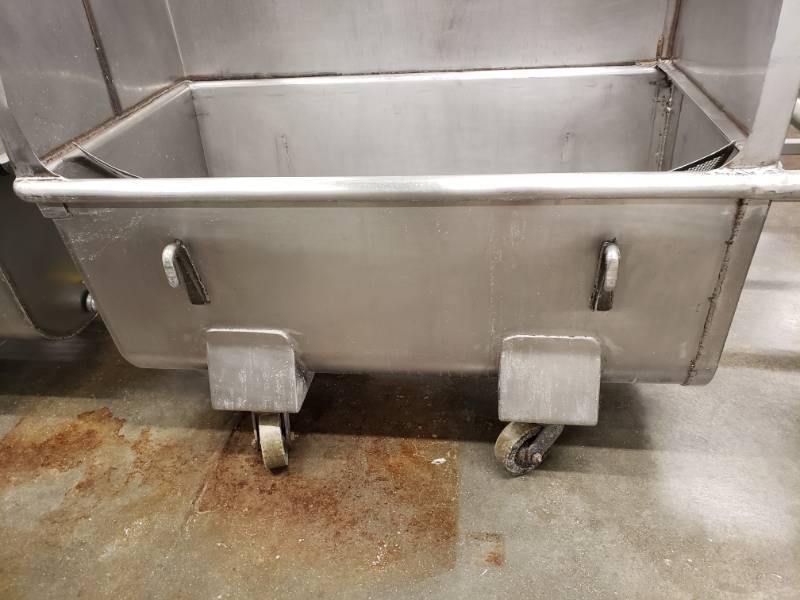 lot 6401 image: Stainless Steel Industrial Dough Bin on Wheels