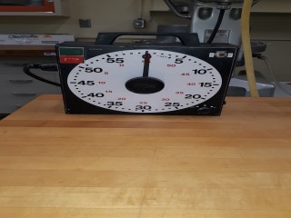 lot 7001 image: Large Stand-Alone Plug-In Timer, 60 Minute Timer, Built in Outlet and Mini Breaker