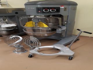 lot 7145 image: Hobart Legacy Mixer 200-240V 3Ph. w Attachments (Whisk, Patty, & Dough Hook), Mixing Bowl, & Bowl Dolly