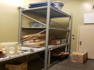 lot 6311 image: Dark Grey Industrial Heavy Duty Shelf - Shelf Only