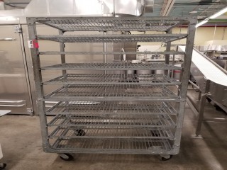 lot 6404 image: Metal Rack On Casters