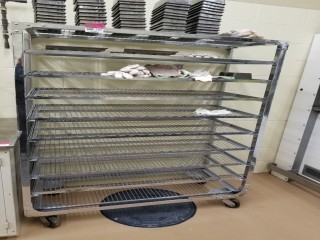 lot 6469 image: Metal Rack On Casters