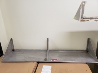 lot 7016 image: Stainless Steel Shelf Wall Mount Shelf