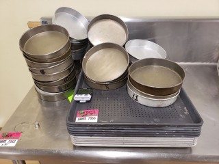 lot 7066 image: Lot of 8  Round Cake Pans and 26  Sheet Pans and Taylor Timer