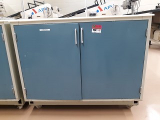 lot 7123 image: Rolling Storage Cart With Cutting Board Contents Not Included