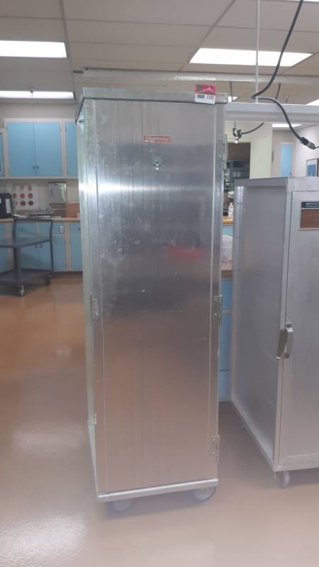 lot 7502 image: Piper Industries 40-Shelf Cooking Pan StorageCooling Cabinet on Wheels