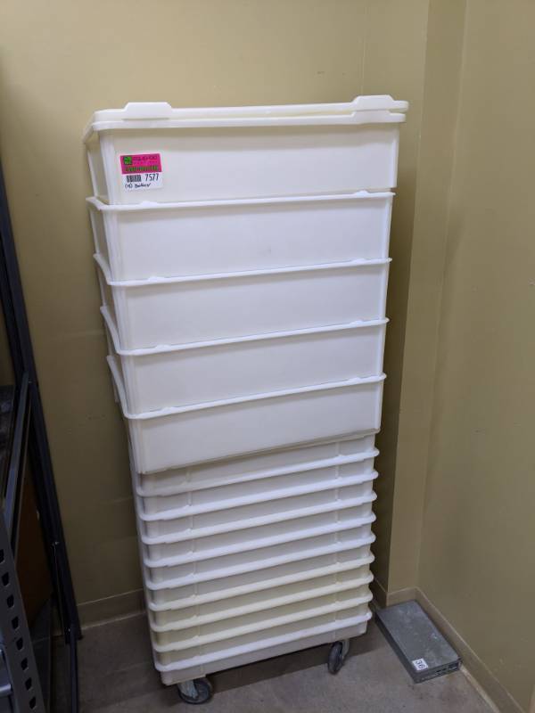 lot 7577 image: (15) Dough Trays On Cart