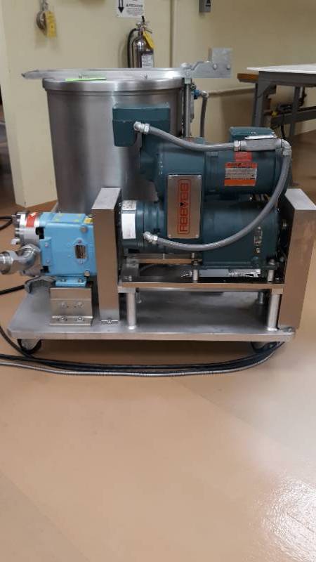 lot 7183 image: Reeves Cookie Stuffing Filler (On Rolling Cart), Matches w Lot 7182, 208V 3Ph. Per Motor, 2 Motors