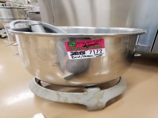 lot 7172 image: Hobart 20 qt Mixing Bowl with Paddle and Dough Hook on Stand