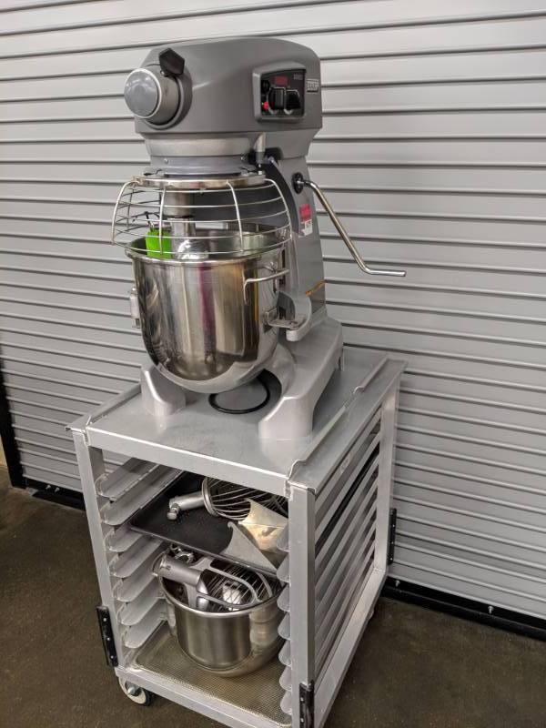 lot 6283 image: 2016 Hobart HL200 20 Qt Mixer With Attachments