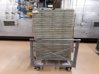 lot 7177 image: (135) Loaf Pans With Cart