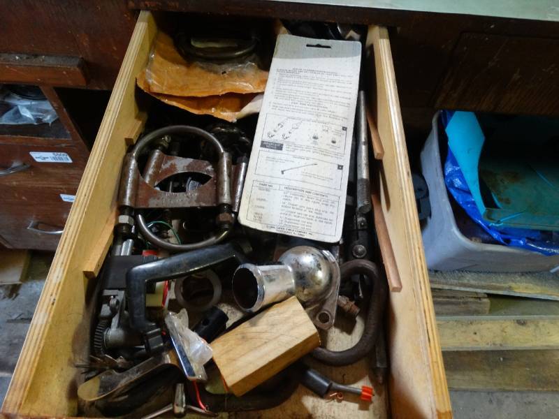 lot 5502 image: Drawer w various hardware tools