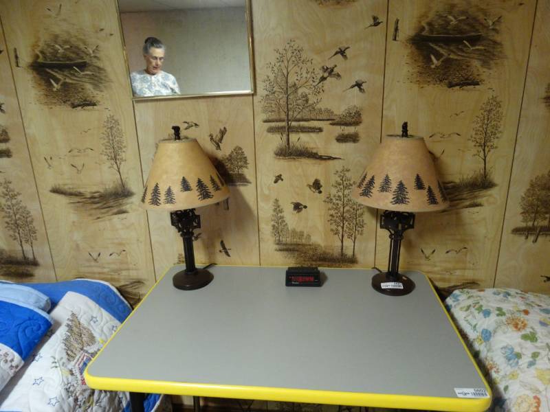 lot 5601 image: Matching pair of wildlife lamps w shades