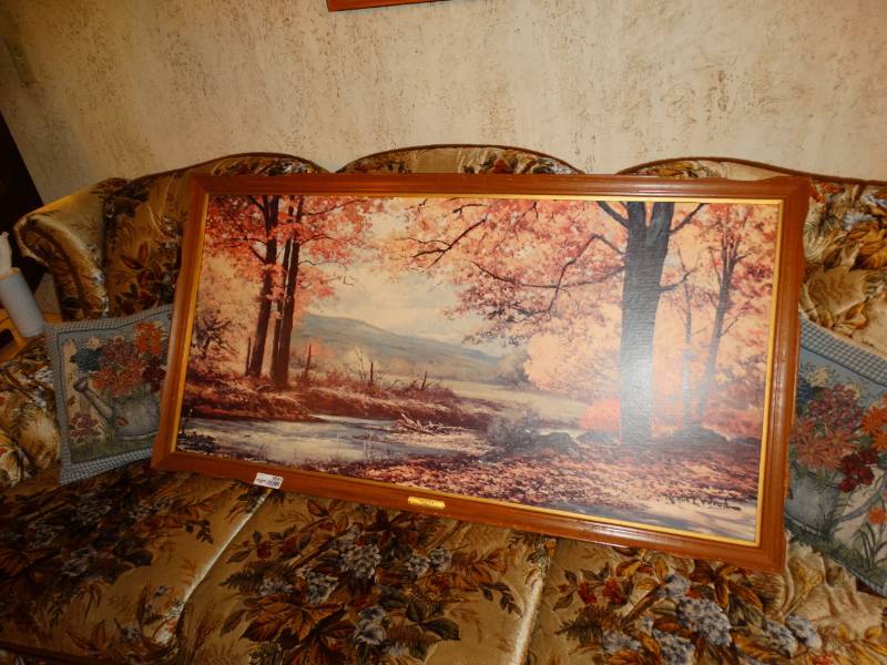 lot 5641 image: Large framed scenery wall art