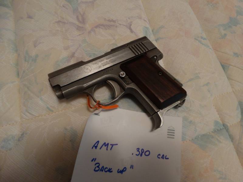 lot 5648 image: AMT .380 Back up hand gun- Made in California