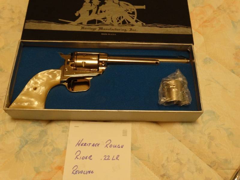 lot 5653 image: Heritage rough rider .22 revolver in box w extra cylinder probably 22 mag