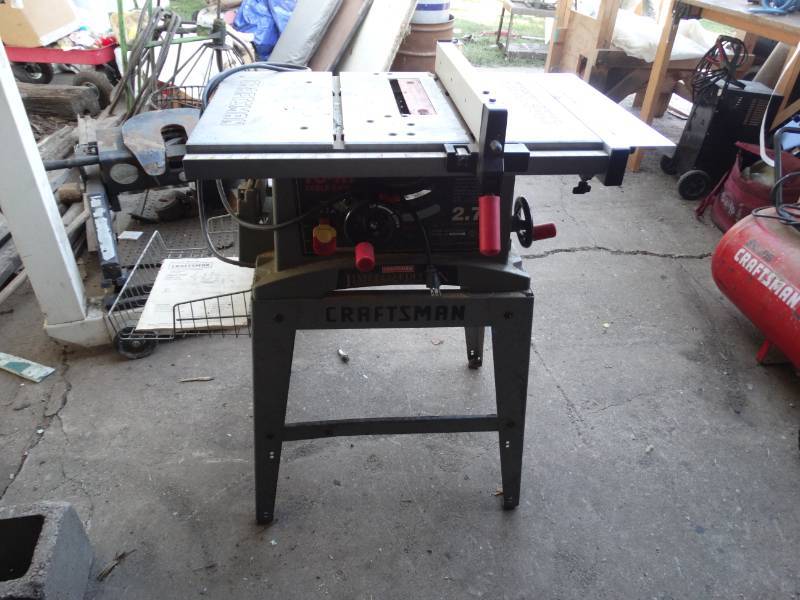 lot 5732 image: Craftsman 10 table saw w stand