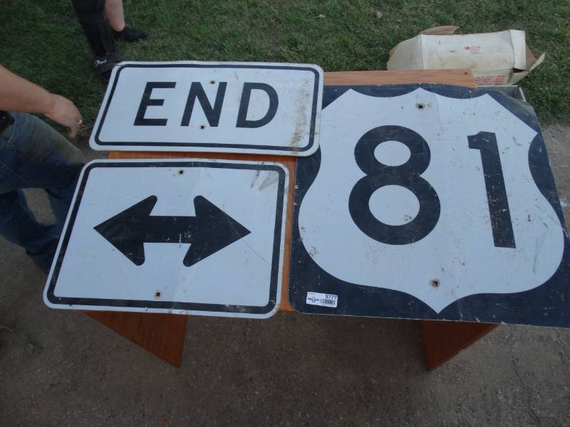 lot 5777 image: 3 old metal street signs