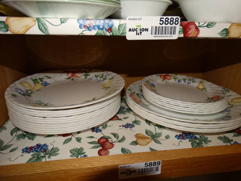 lot 5889 image: USA Made Corelle dishes