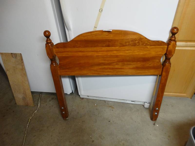 lot 5965 image: wooden twin headboard