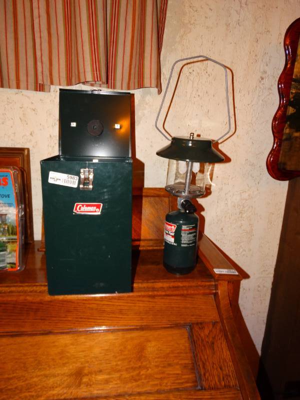 lot 5983 image: Coleman propane lantern with storage case