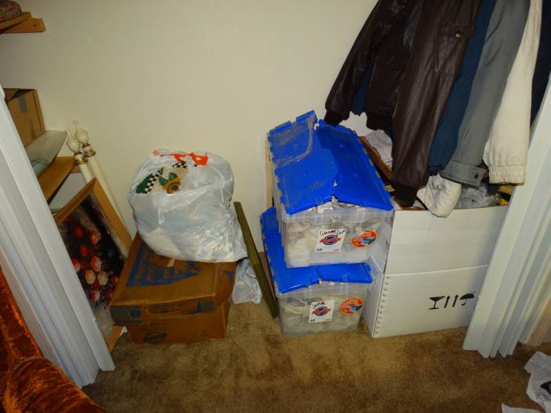 lot 6011 image: storage containers and contents of shelves