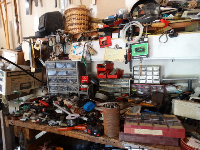 lot 6057 image: HUGE lot of assorted tools hardware & misc- hand tools power tools nails bolts misc