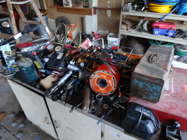 lot 6070 image: HUGE lot of various hand tools- saws air ratchets more
