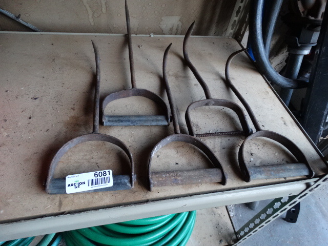 lot 6081 image: 5 vintage hay hooks
