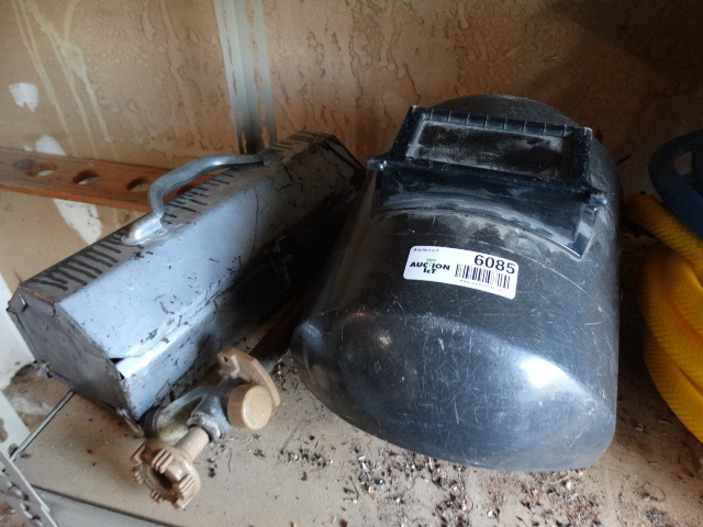 lot 6085 image: Welding helmet & toolbox