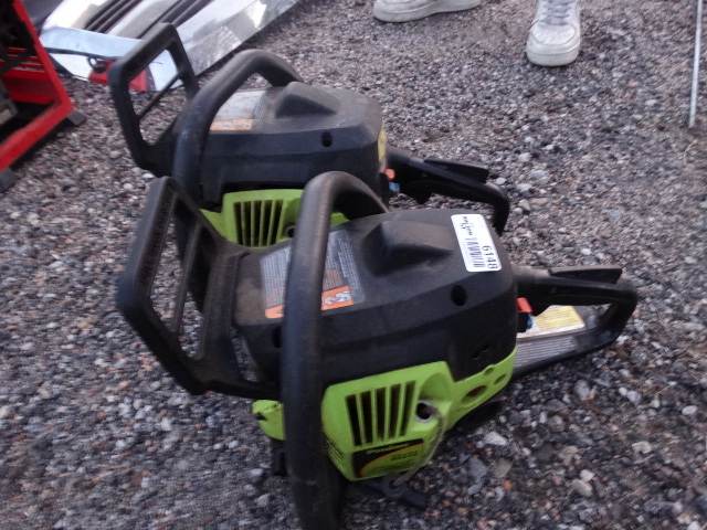 lot 6148 image: 2 poulan gas chainsaws- No chain bars