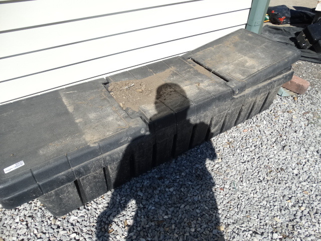 lot 6023 image: Plastic truck toolbox w contents