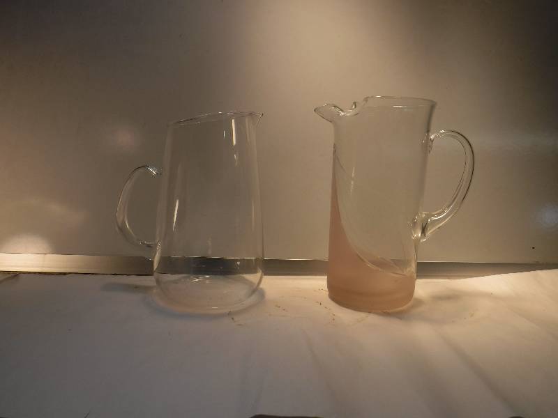 lot 8138 image: Pair of glass pitchers