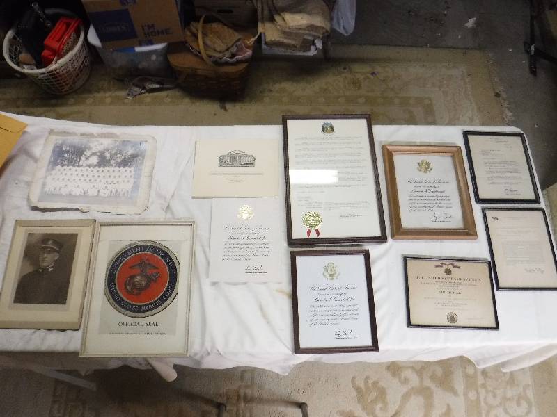 lot 8145 image: Vintage Military awards letters and pictures