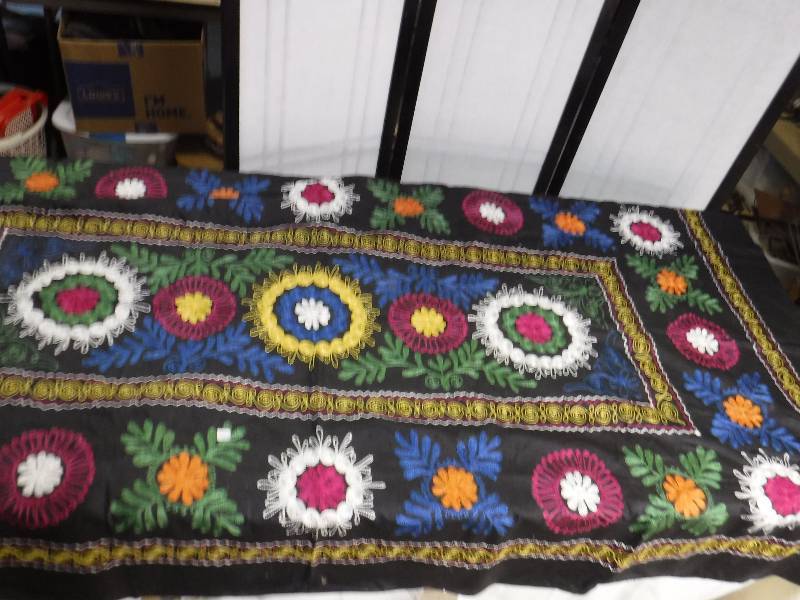 lot 8237 image: embroidered table runner