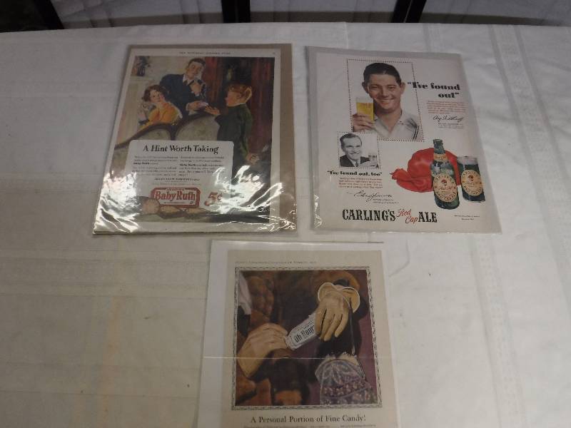 lot 8265 image: Color illustrated ads from the 20s