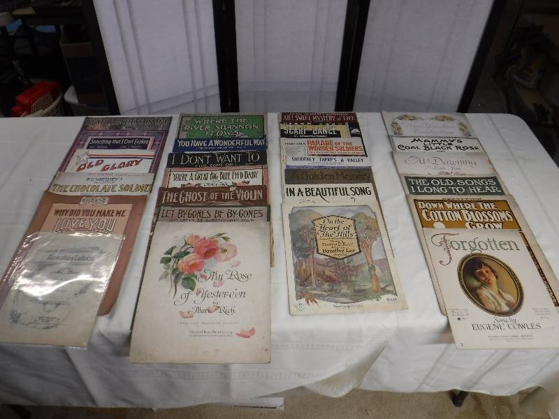 lot 8282 image: Vintage song and music books