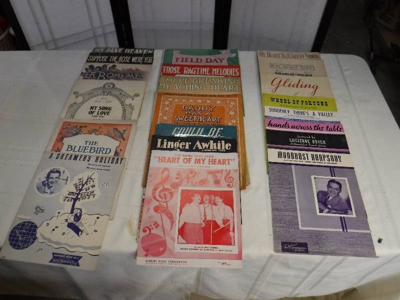 lot 8287 image: Vintage song books lot 8