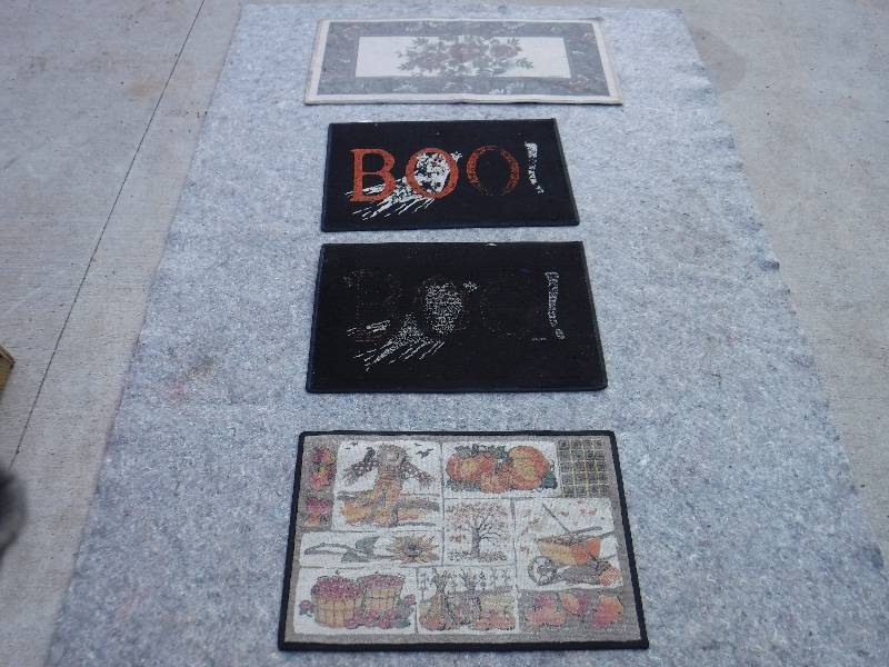 lot 8311 image: Door mat lot 9- includes 2 boo mats and more