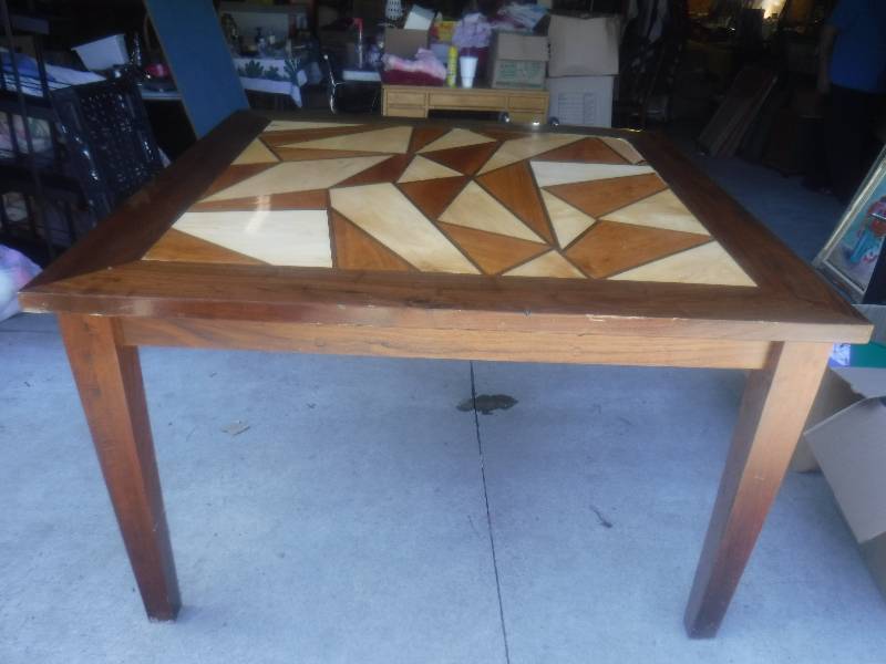 lot 2804 image: Very nice custom hand made wood table