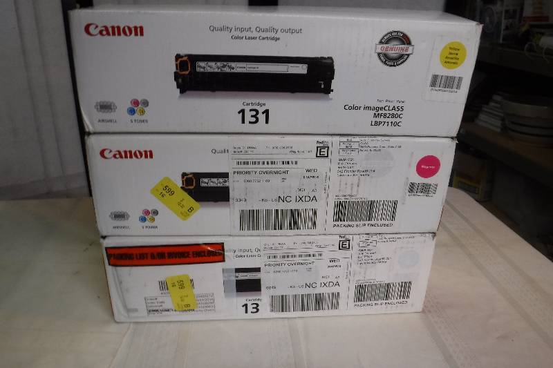lot 4953 image: Set of 3 new cannon laser ink cartridges 131