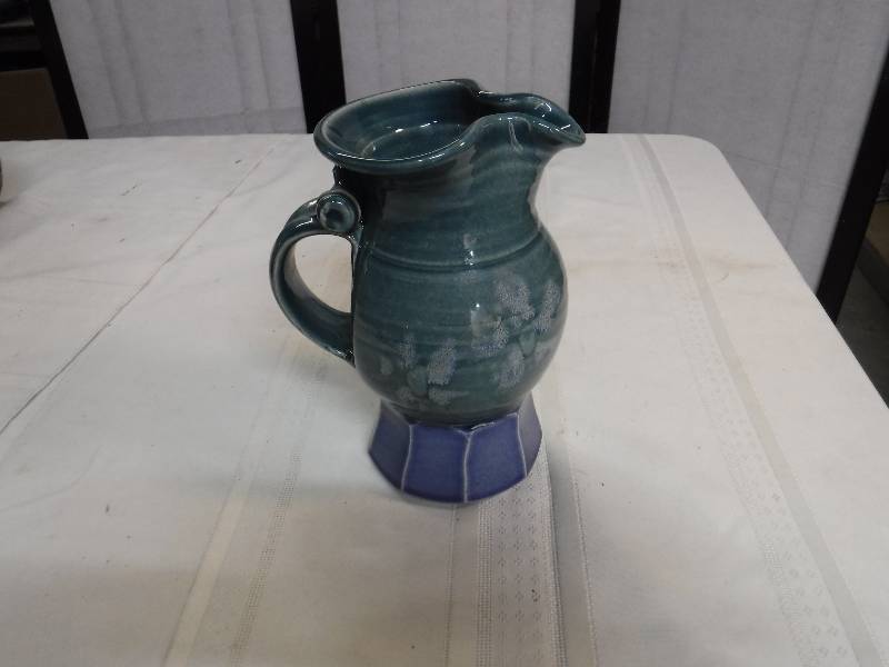 lot 6560 image: Ceramic pitcher vase