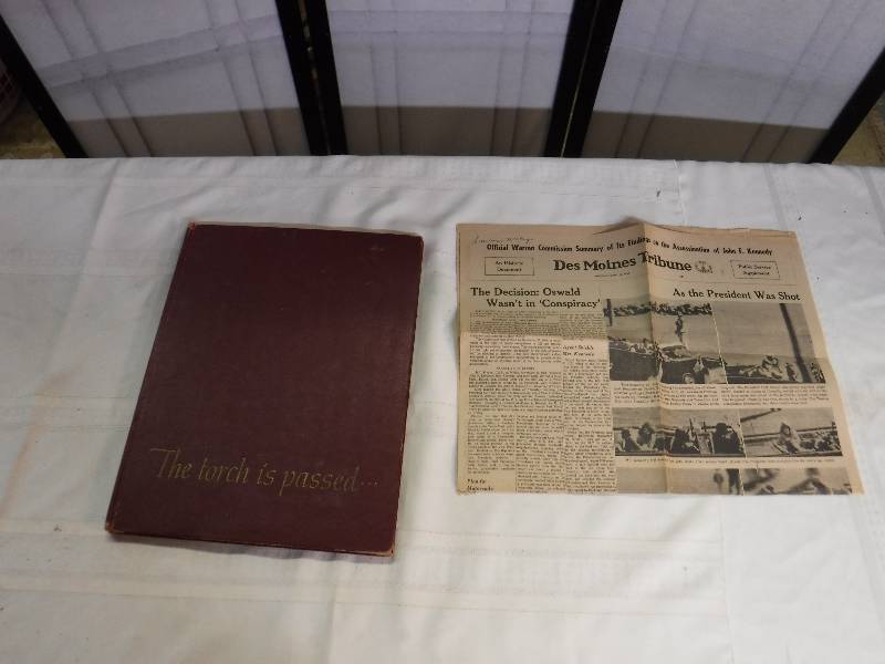 lot 8336 image: The Torch is passed book and Kennedy assassination news paper