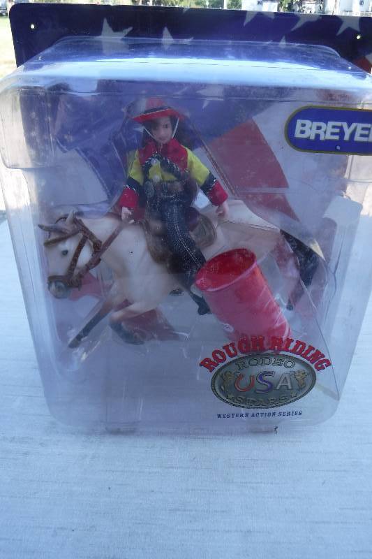 lot 7429 image: Breyer Rough Riding Rodeo Horse and doll set USA