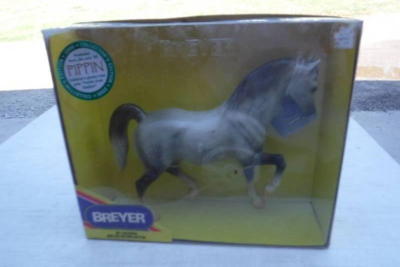 lot 7445 image: Breyer Pippin  2000 collectors edition Grey Arabian stallion horse toy