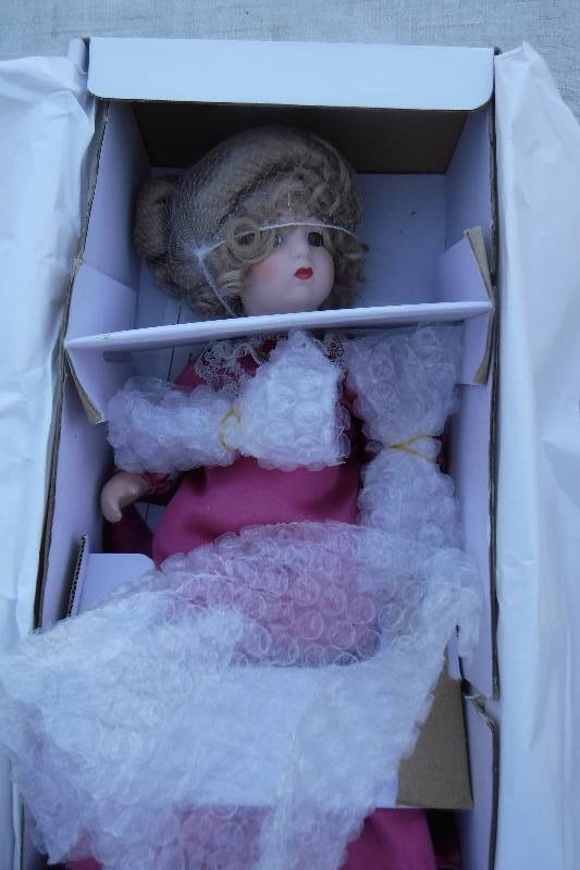 lot 7468 image: HSN Opal Rose porcelain doll