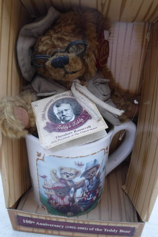 lot 7473 image: 100th anniversary of Teddys Teddy bear and cup