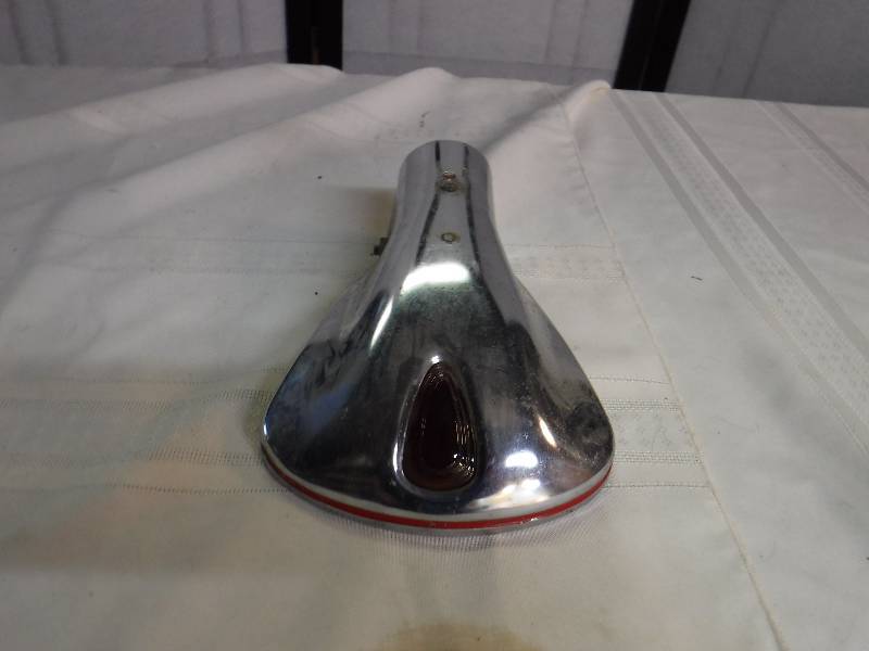 lot 9810 image: vintage tail pipe tip with red glass insert