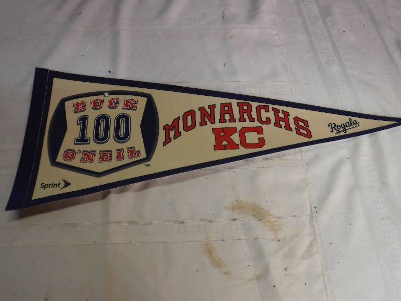 lot 9814 image: Buck ONeil KC Royals KC Monarchs pennant